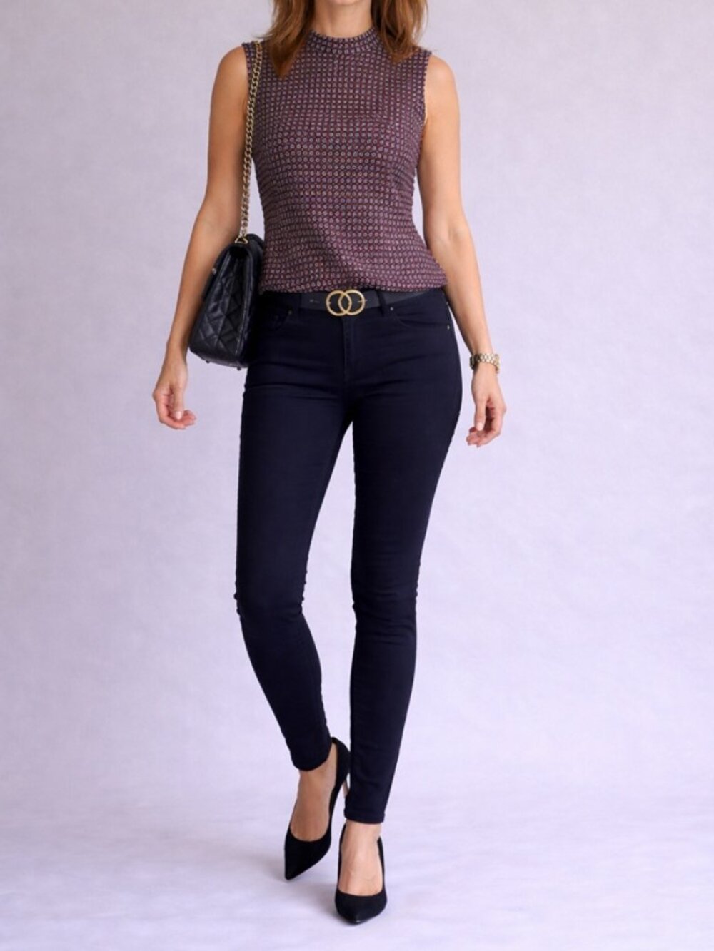 NWT Theory Benta Printed Top Size Size M